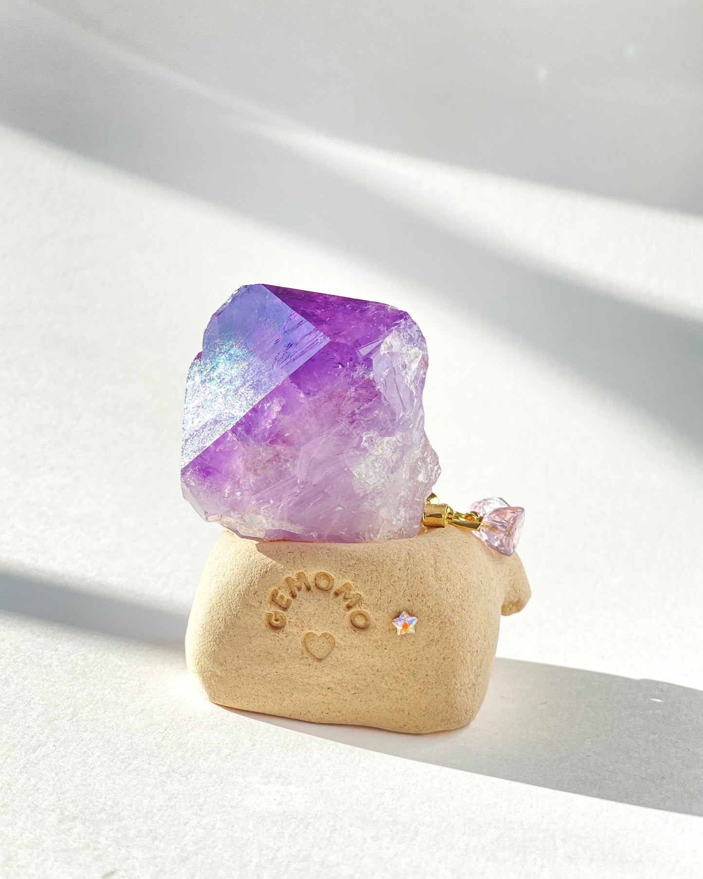 Wisdom Bean – Handmade Amethyst Crystal Figurine