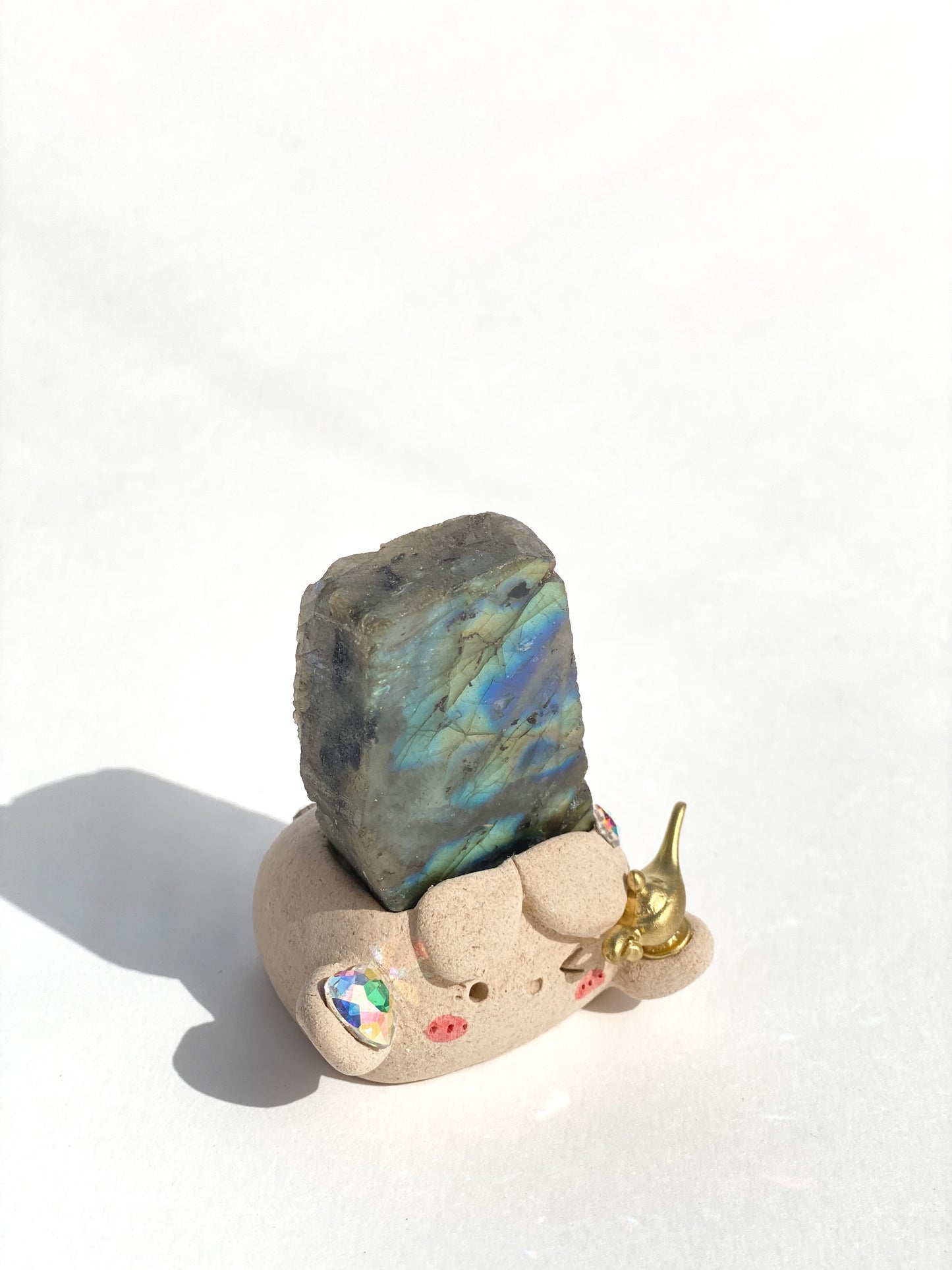 Wish Bean-Handmade Labradorite Crystal Figurine