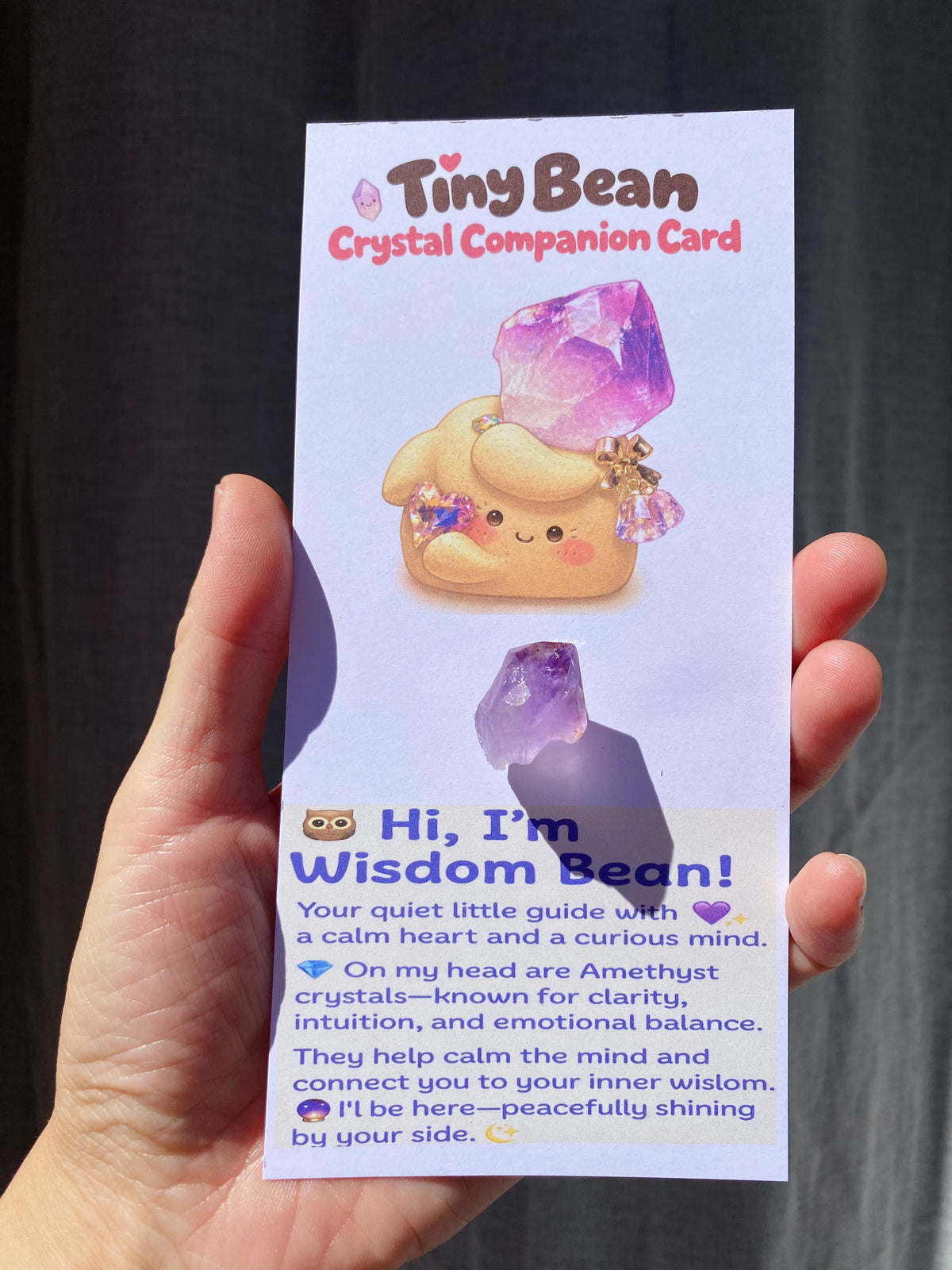Tiny Bean Crystal Companion Card