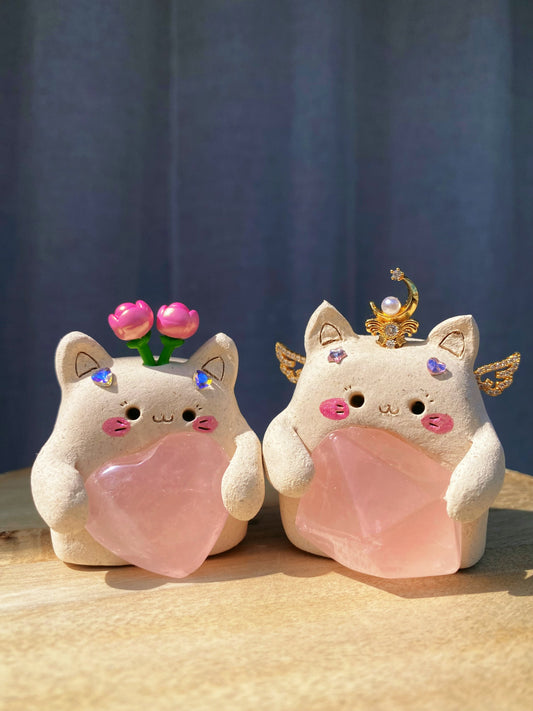 Little Hug Bean – Handmade Crystal Figurine