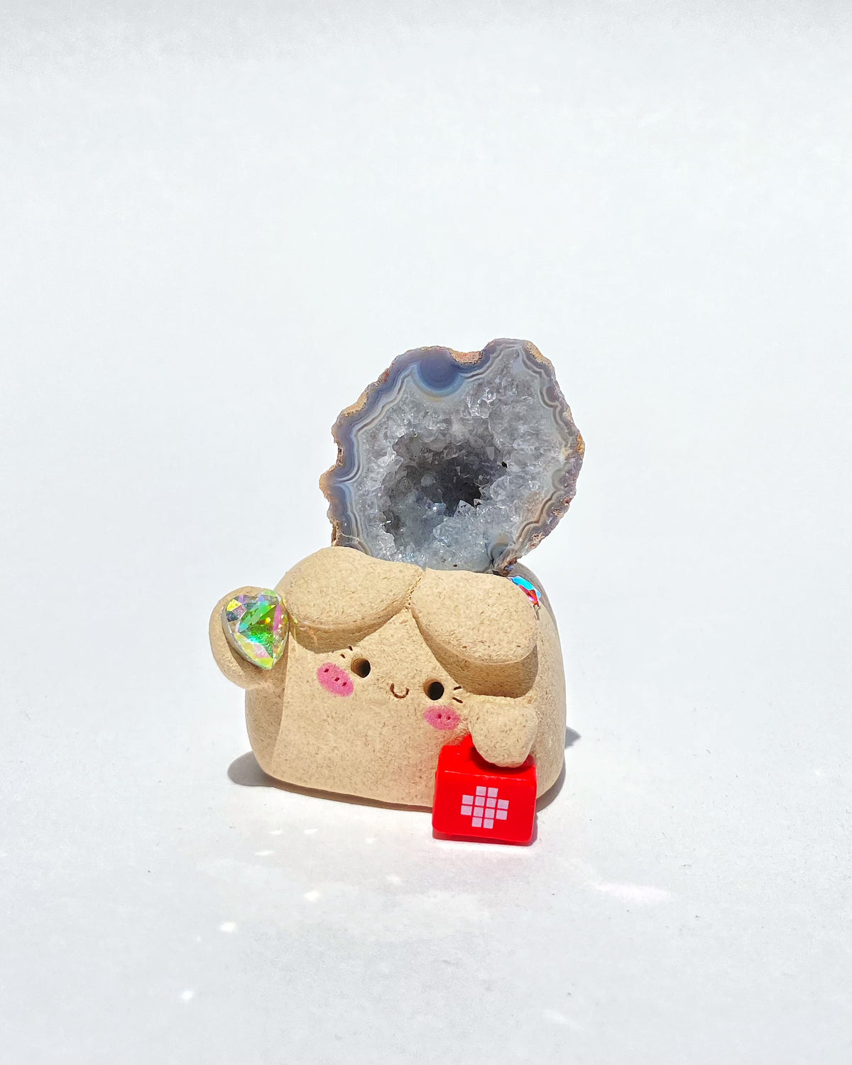 Little Heal Bean – Handmade Geode Crystal Figurine