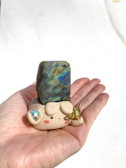 Wish Bean-Handmade Labradorite Crystal Figurine