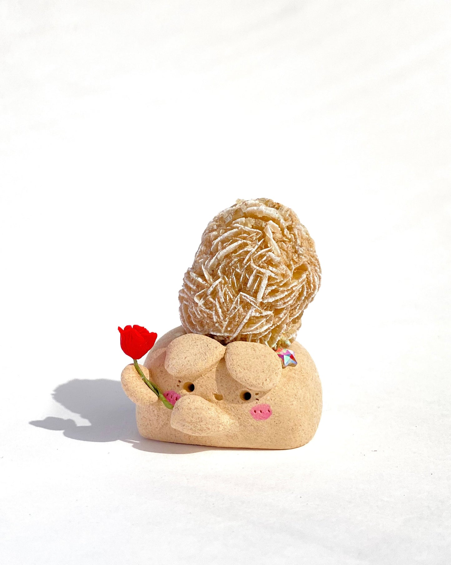 Rose Bean – Handmade Desert Rose Crystal Figurine