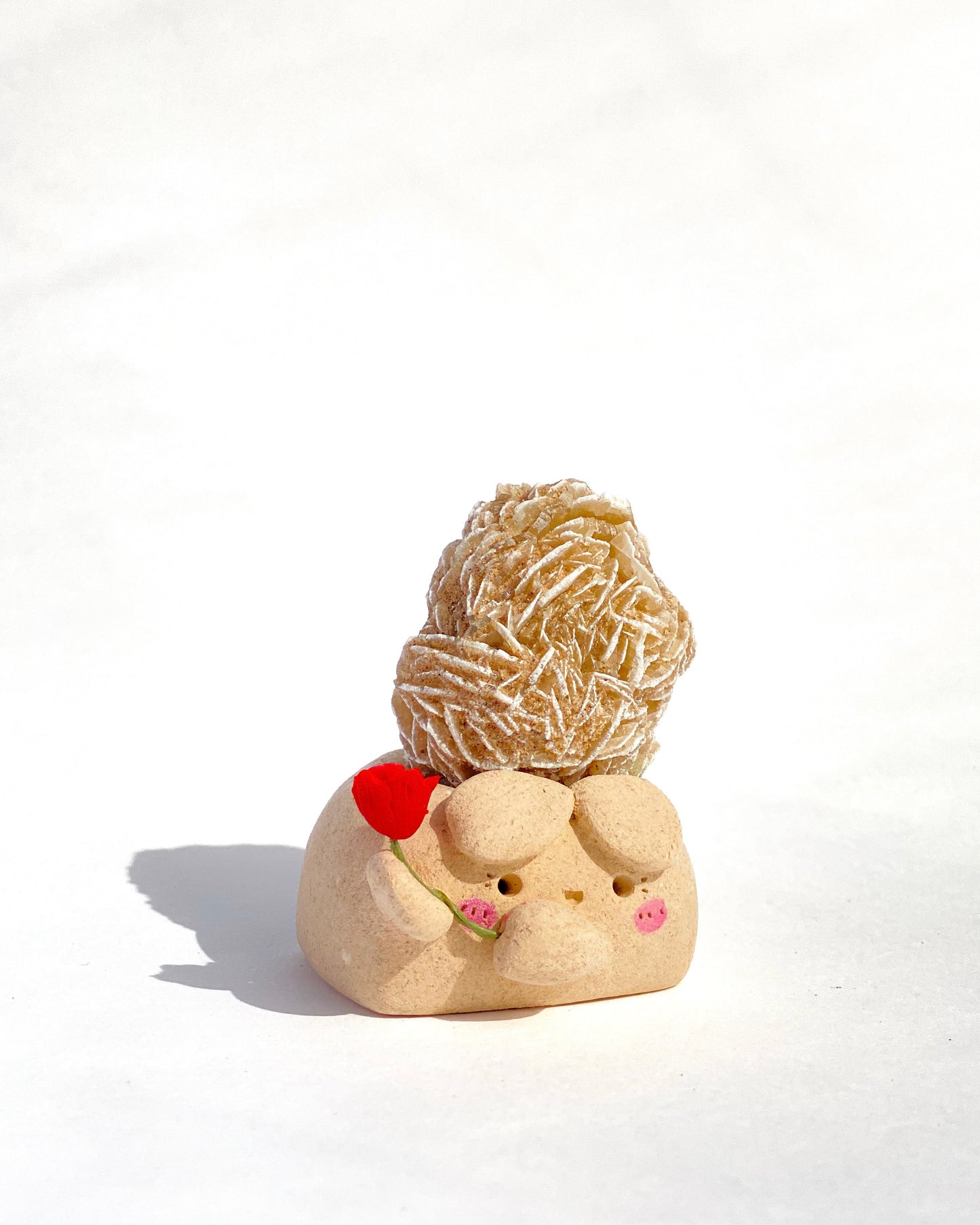 Rose Bean – Handmade Desert Rose Crystal Figurine