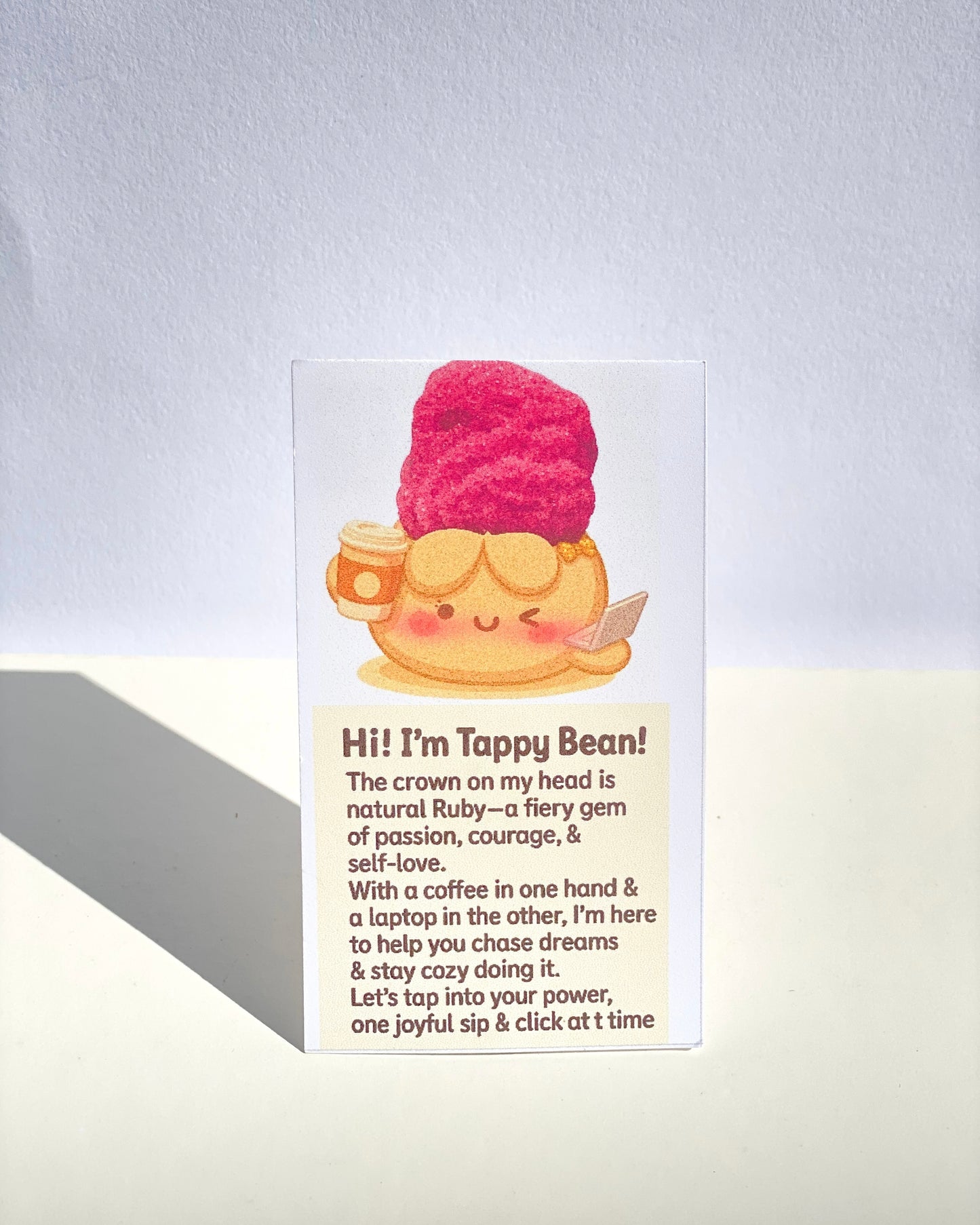 Tappy Bean – Handmade Ruby Crystal Figurine
