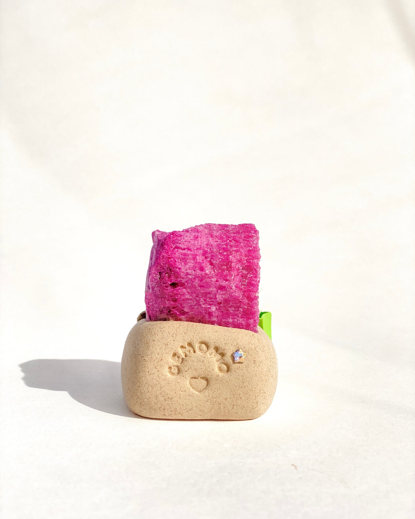 Meowgic Bean - Handmade Ruby Crystal Figurine