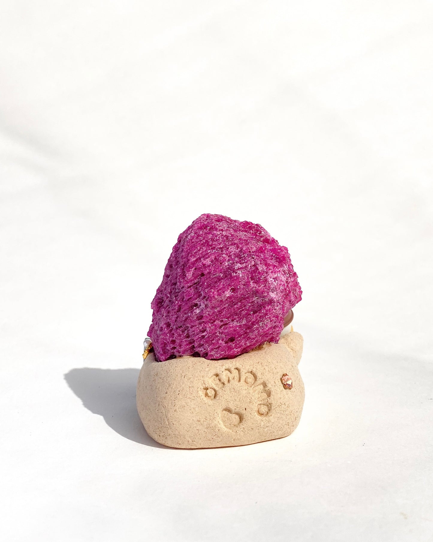 Tappy Bean – Handmade Ruby Crystal Figurine